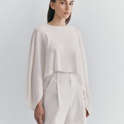 Viktoria & Woods Cassius Wool Poncho — IVORY - Image 2
