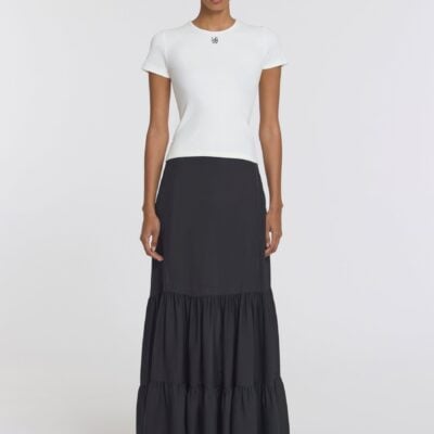 Viktoria & Woods Breakwater Silk Skirt — BLACK - Image 1