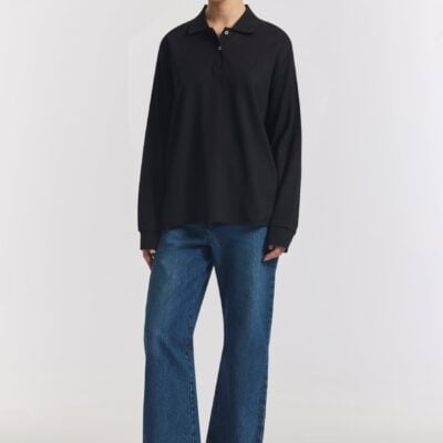 Viktoria & Woods Beckett Polo — BLACK - Image 2