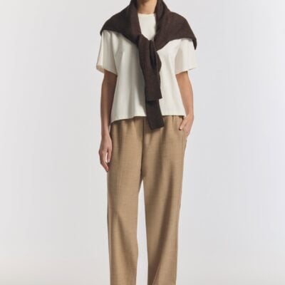 Viktoria & Woods Hemsworth Wool Trouser — PALE CAMEL - Image 2