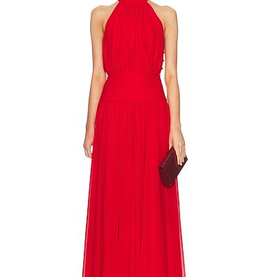 NICHOLAS Tessa Halter Neck Maxi Dress
