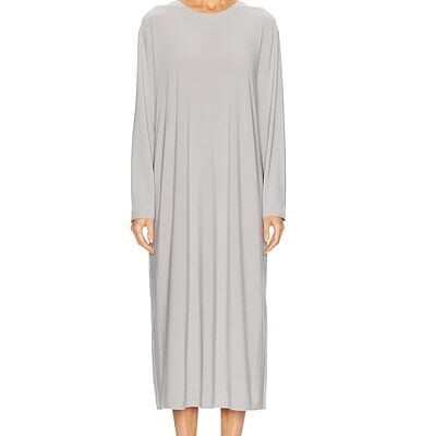 Norma Kamali x Lifestyle Oversized Long Sleeve Midcalf Dress