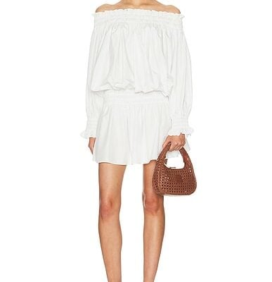 Norma Kamali Long Sleeve Peasant Mini Dress