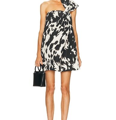 Oscar de la Renta One Shoulder Mini Dress