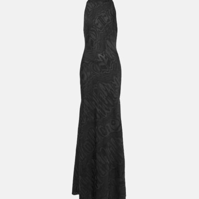 Alaïa Patterned Turtleneck Gown