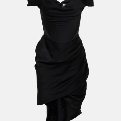 Vivienne Westwood Off-Shoulder Bustier Crêpe Minidress