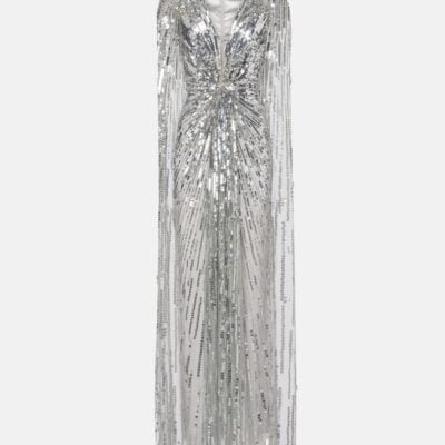 Jenny Packham Gold Rush Sequined Cocktail Dress
