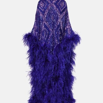 Taller Marmo Casta Diva Follies Sequined Tulle Kaftan