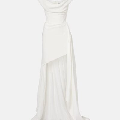 Vivienne Westwood Bridal Comet Asymmetric Silk Bustier Gown