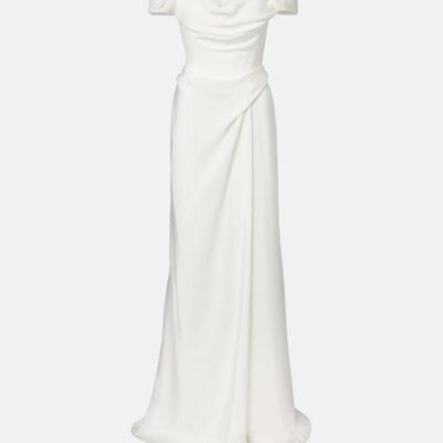 Vivienne Westwood Bridal Mabel Draped Off-Shoulder Silk Gown