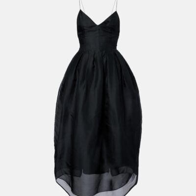 Khaite Colette Silk Organza Midi Dress