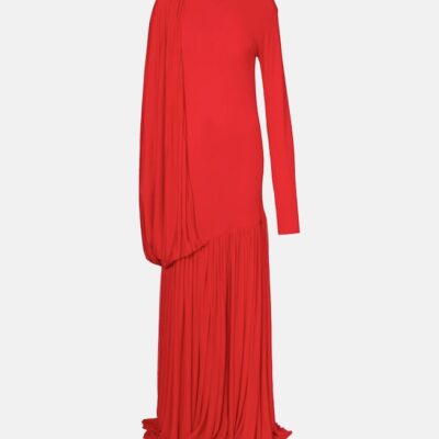 Calvin Klein Collection Sara Draped Jersey Gown