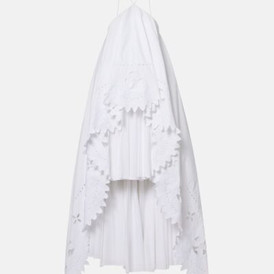 Jacquemus Provençale Tiered Cotton Poplin Gown