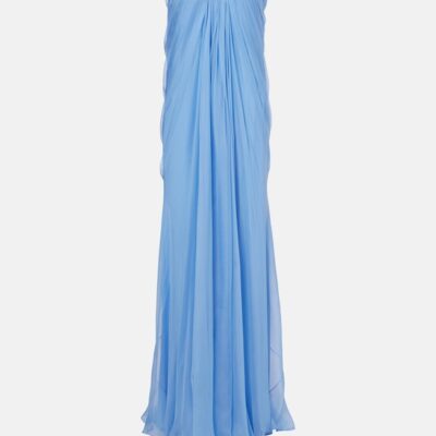 Mcqueen Silk Bustier Gown