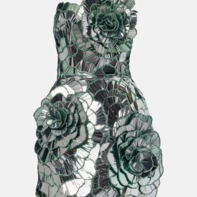 Oscar De La Renta Sequined Bustier Dress