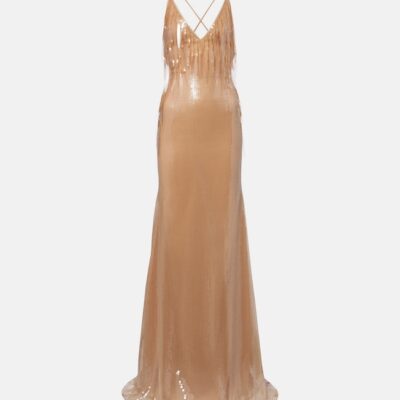 David Koma Dégradé Sequined Gown
