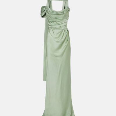 Vivienne Westwood Nova Vixen Scarf-Detail Satin Gown