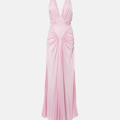 Versace Draped Jersey Gown