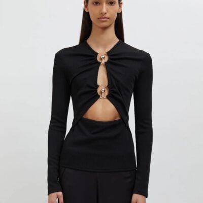 Christopher Esber Orbit Ruched Long Sleeve Top — 4 - Image 1