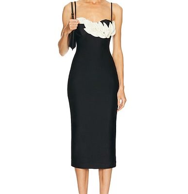 PatBO Selene Mesh Midi Dress