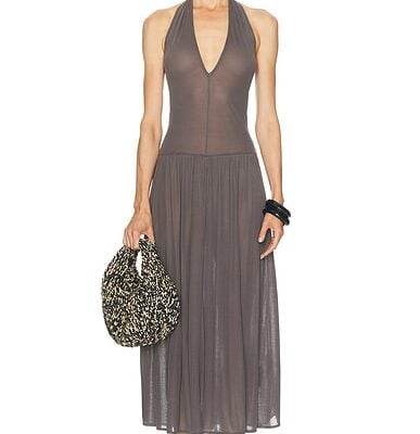 St. Agni Fluid Jersey Halter Dress