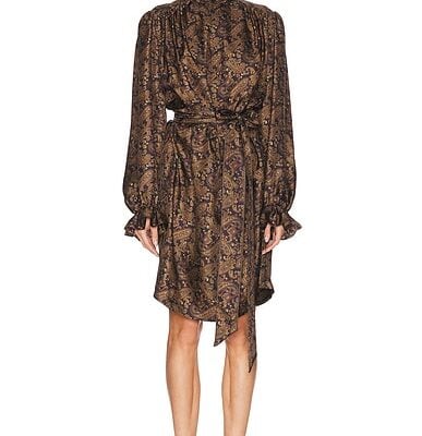 Saint Laurent Belted Mini Dress