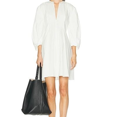 Toteme Balloon Sleeve Cotton Dress
