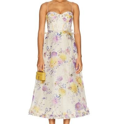 Zimmermann Luna Ruffle Midi Dress