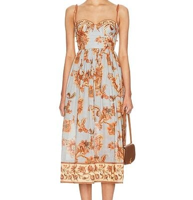 Zimmermann Aster Corset Midi Dress