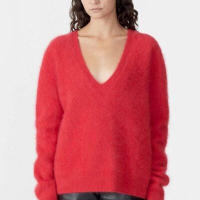 Bassike Deep V Textured Knit