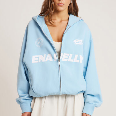 Ena Pelly Multi Logo Zip Thru Hoodie