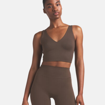 NikeSKIMS Matte V-Neck Long-Line Bra