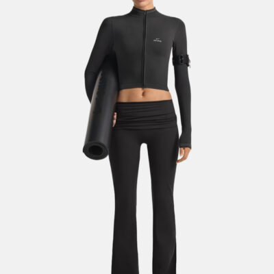 NikeSKIMS Matte Flared Fold-Over Waistband Trousers