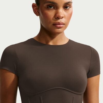 NikeSKIMS Matte Corset Short Sleeve Crop Top