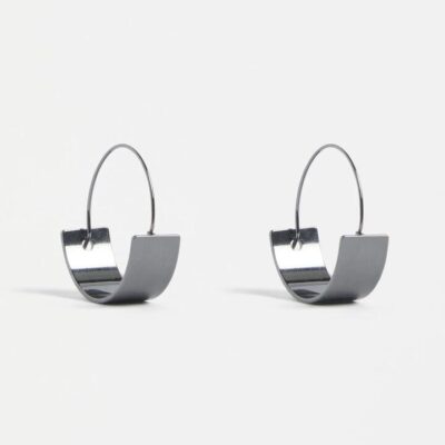 Elk Tona Small Hoop Earring — Gunmetal