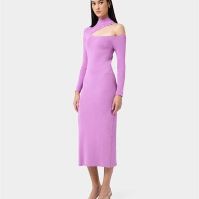 Forcast Destiny Cut Out Knit Dress — Mauve
