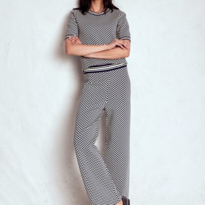 Boden Jacquard Knitted Trousers