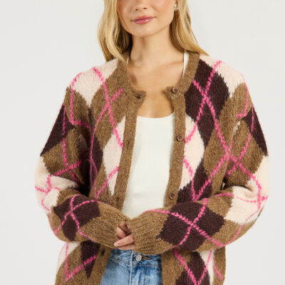 ODE Argyle Cardi