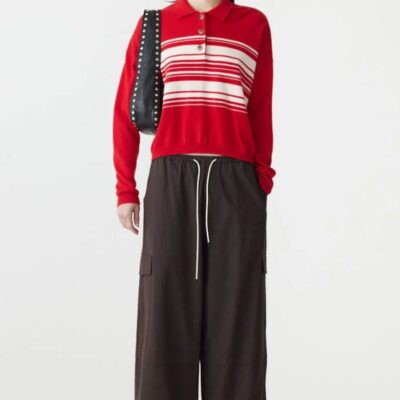 Bassike Crushed Cotton Layered Pant