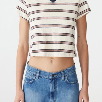 Bassike Vintage V-Neck Baby T-Shirt