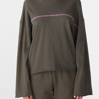 Bassike French Terry Yoke Detail Long Sleeve