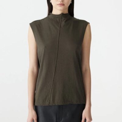 Bassike Slouch Raised Neck Tank