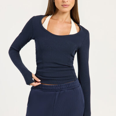 Stylerunner Motion Scoop Neck Long Sleeve Tee