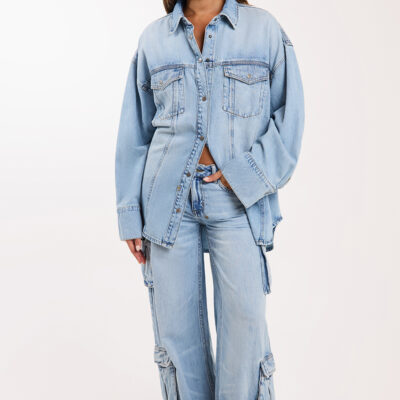 Ksubi Astra Denim Long Sleeve Shirt Spirit
