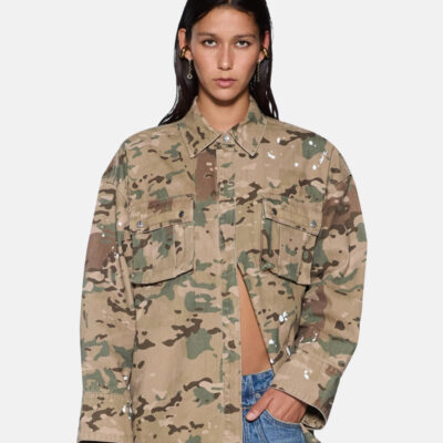 Ksubi Astra Cargo Long Sleeve Shirt Woodland Camo