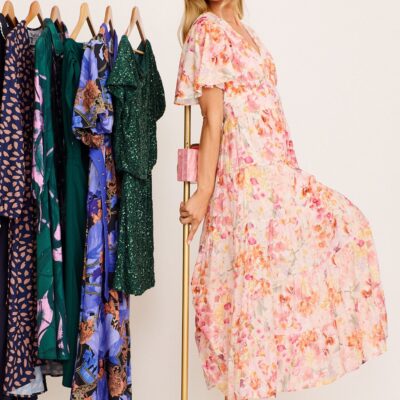St Frock Pastel Symphony Maxi Dress in White with Multi Blush Floral — 8 - Image 2