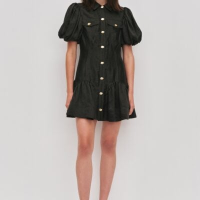 Aje Colide Mini Dress — HUNTER GREEN - Image 1