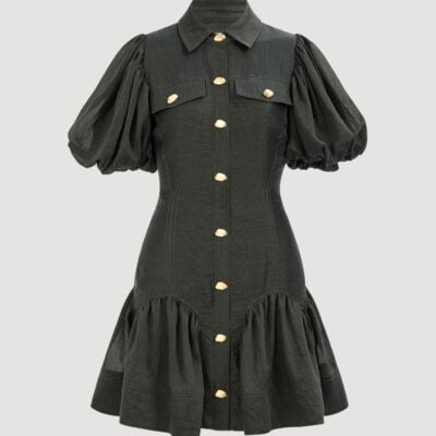 Aje Colide Mini Dress — HUNTER GREEN - Image 2