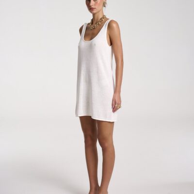 Summi Summi KNIT MINI DRESS - WHITE — XS - Image 2