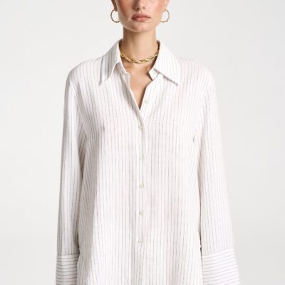 Summi Summi LS CUFF SHIRT - PINSTRIPE - Image 1
